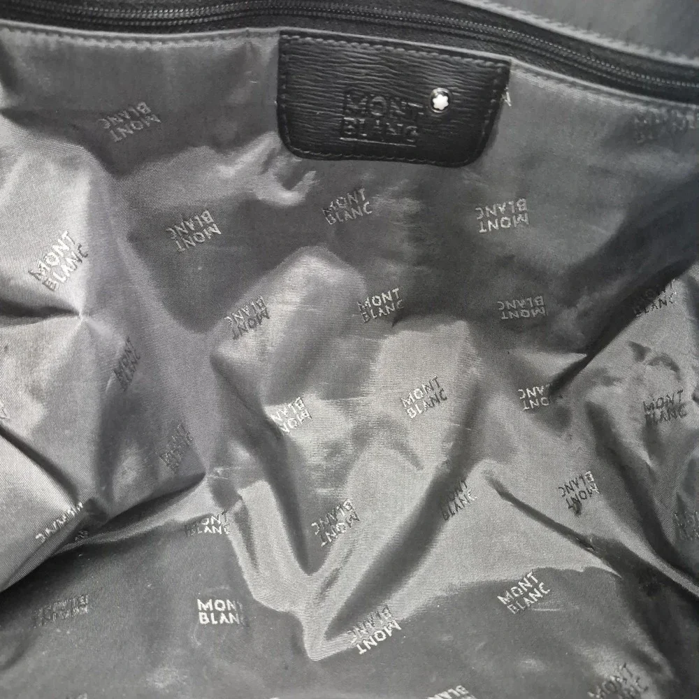 Montblanc Black Leather Duffel Bag
